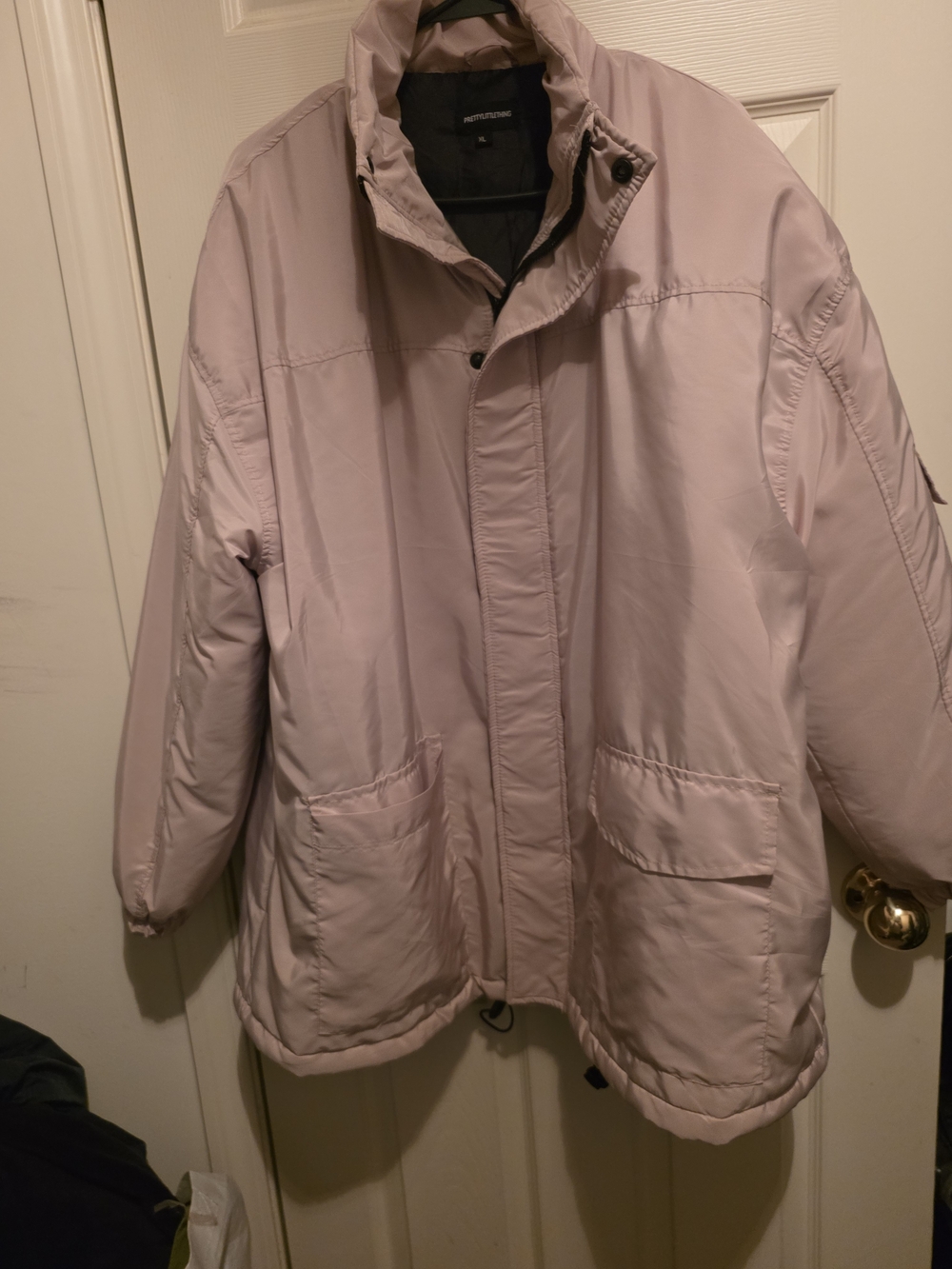 PrettyLittleThing Pale Pink Oversized Puffer Coat
